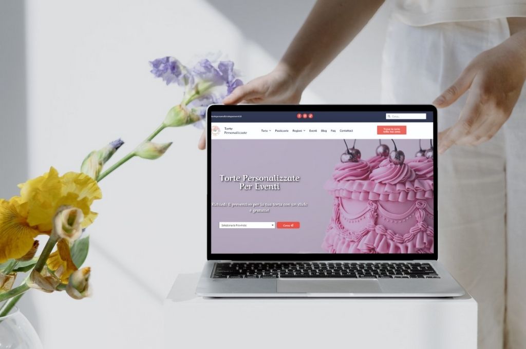 notebook con home portale torte personalizzate per eventi