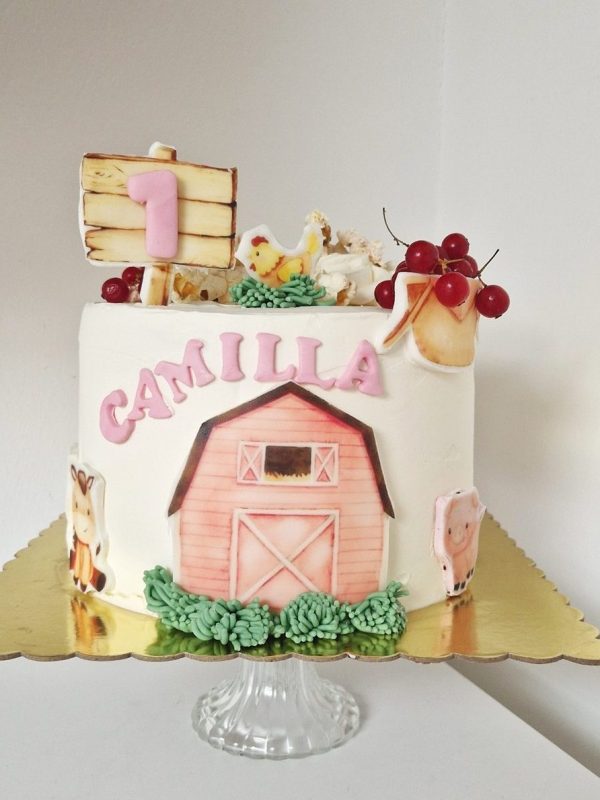 Torta Decorata Fattoria Rosa - Caramello Salato Lab