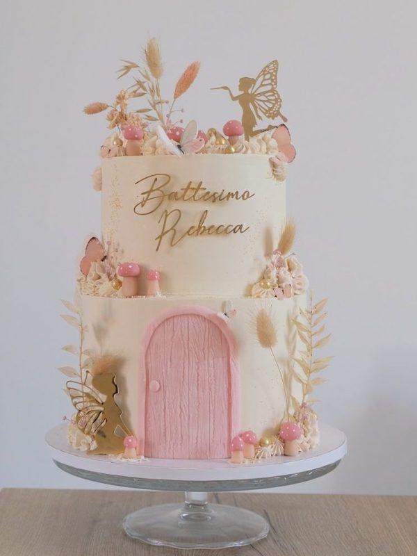 Torta a due piani per Battesimo con decorazioni - Dolci di Brunina - Varese